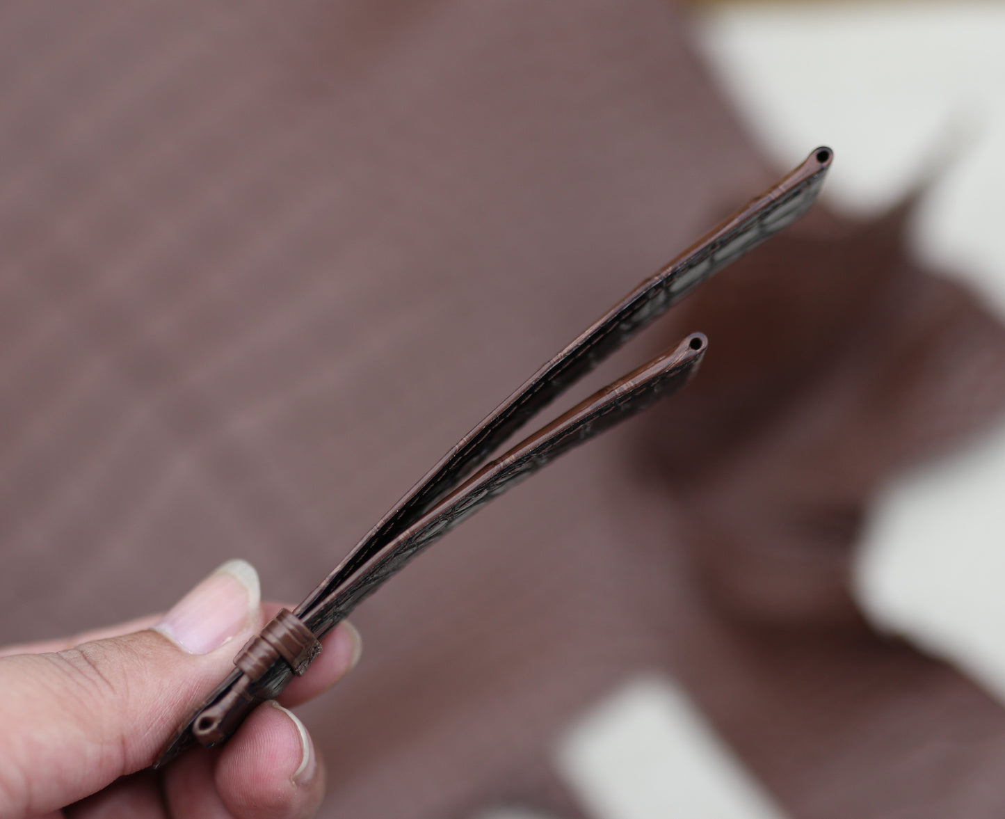 Handmade Genuine Alligator Strap - Folded Edges/Rolled Edges