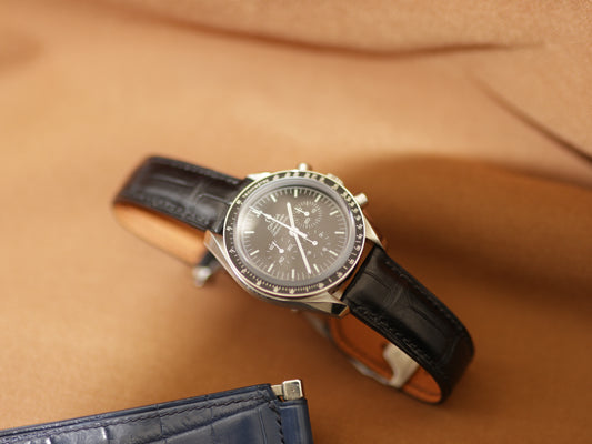 Handmade Watch Strap For Omega Watch - Genuine Alligator Strap For Omega Watch - Omega Watch Strap - Omega Watch Band