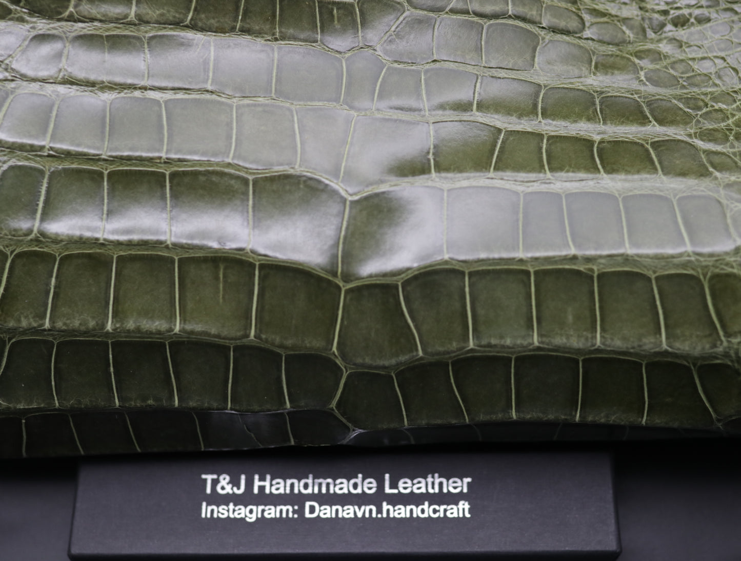 Genuine Olive Alligator Skin
