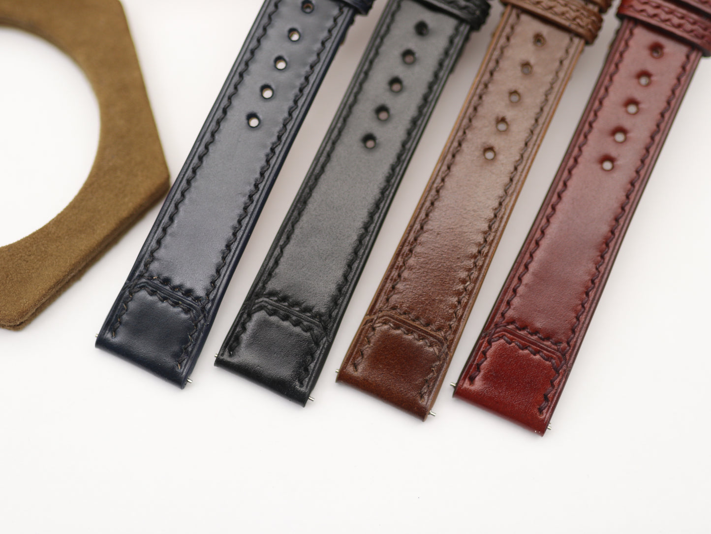 Handmade Shell Cordorvan Leather Watch Strap for Reverso watch