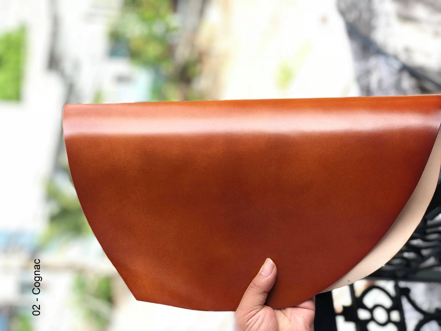 Cognac Shell Cordovan Leather