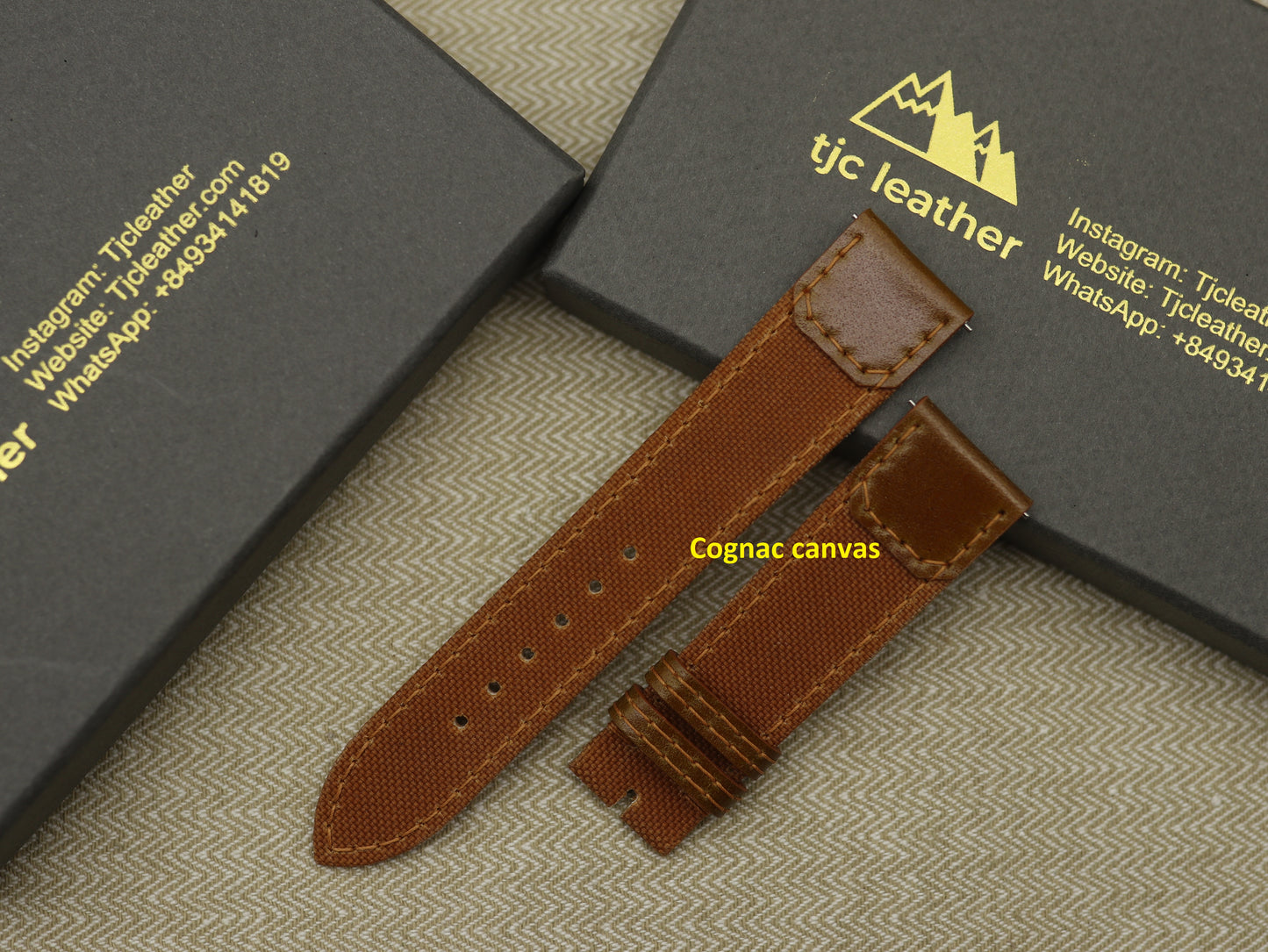 Handmade Canvas Watch Strap for Reverso watch
