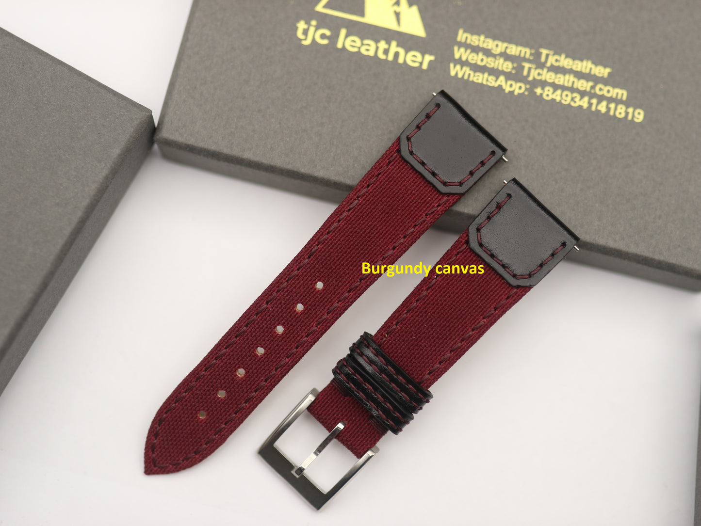 Handmade Canvas Watch Strap for Reverso watch