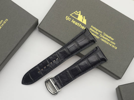 Handmade Genuine Alligator Watch Strap for Cartier Watch - Compatible for New Single Version Clasp - Cartier Strap for New Single Version Clasp