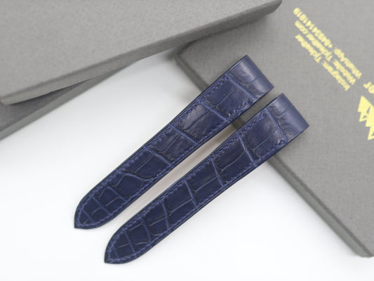 Handmade Genuine Alligator Skin Watch Strap for Cartier Santos 100 - Alligator Strap for Cartier Santos 100