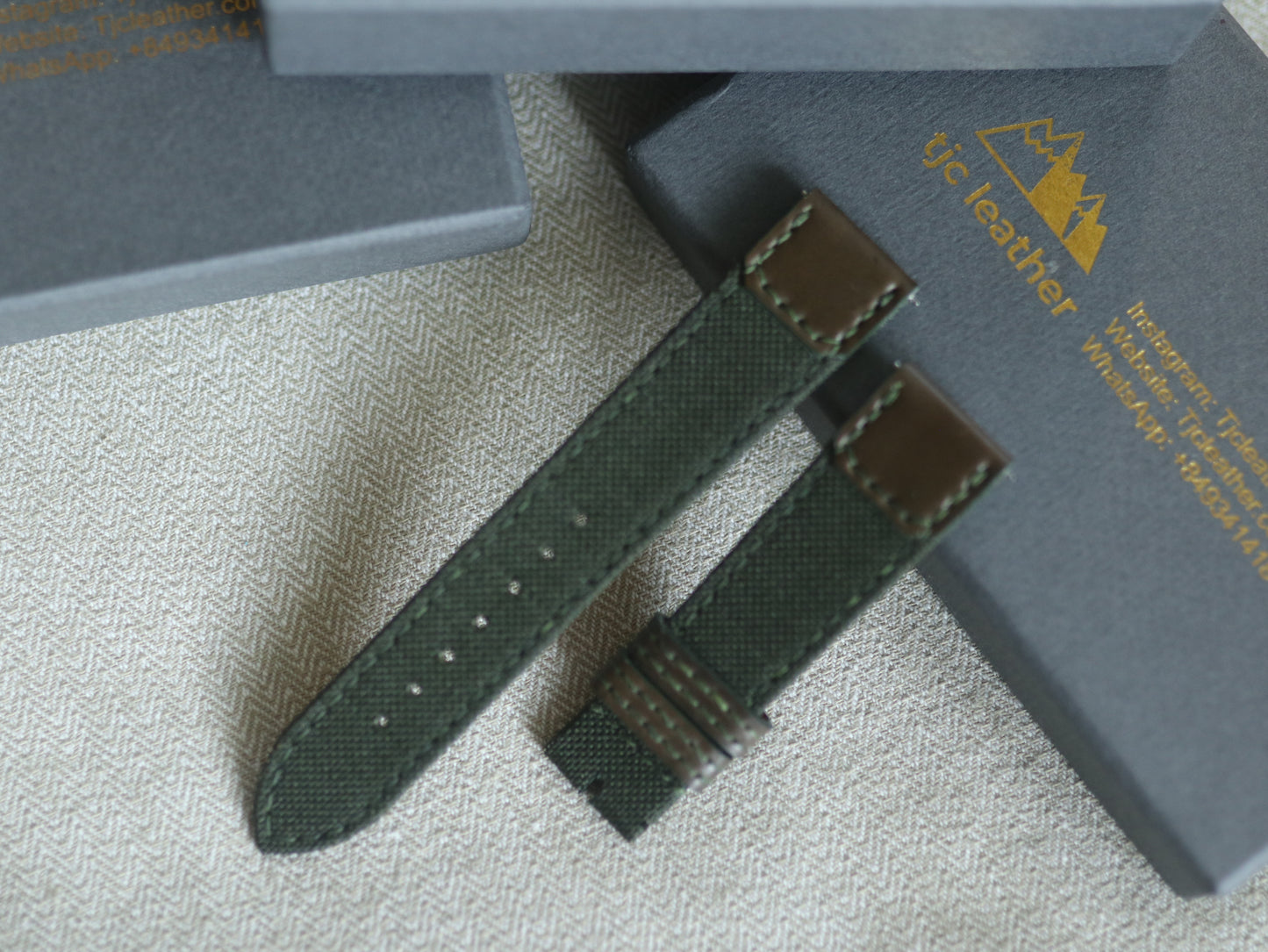 Handmade Canvas Watch Strap for Reverso watch