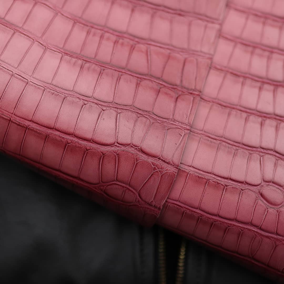Genuine Pink Alligator Skin