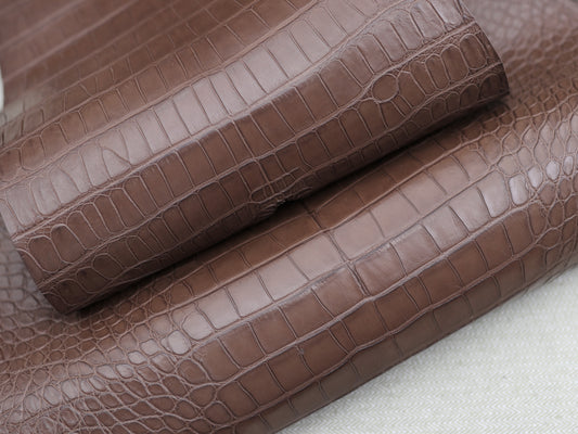 Genuine Brown Alligator Skin