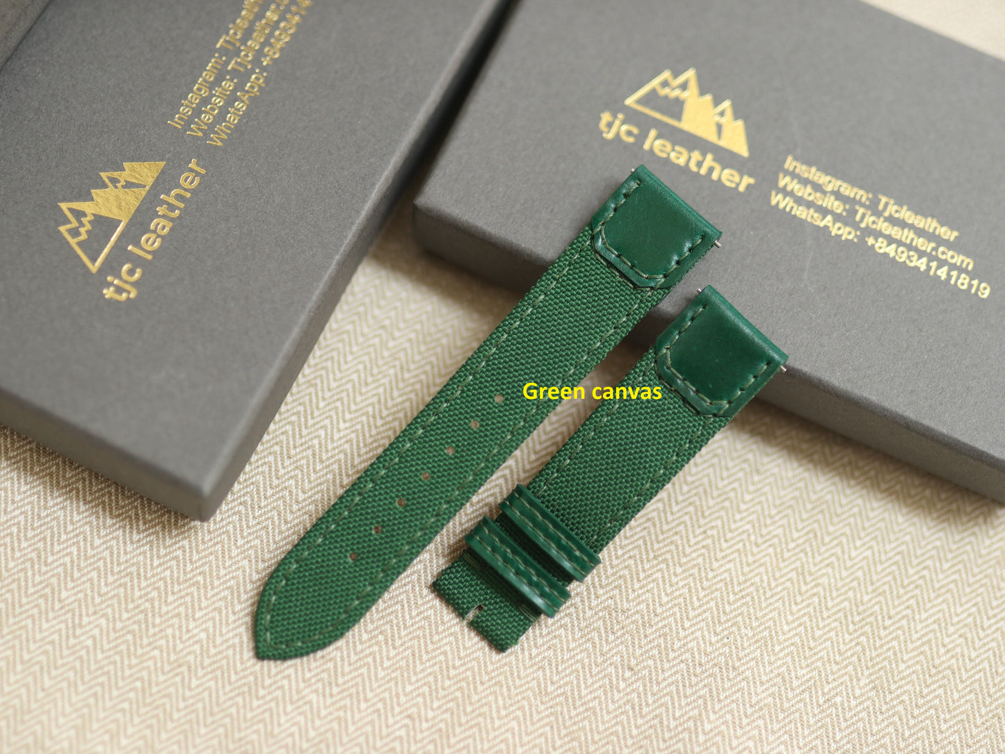 Handmade Canvas Watch Strap for Reverso watch