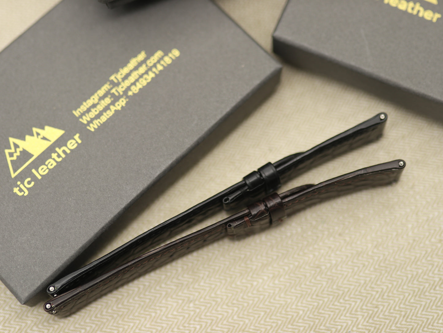 Handmade Genuine Alligator Strap - Folded Edges/Rolled Edges