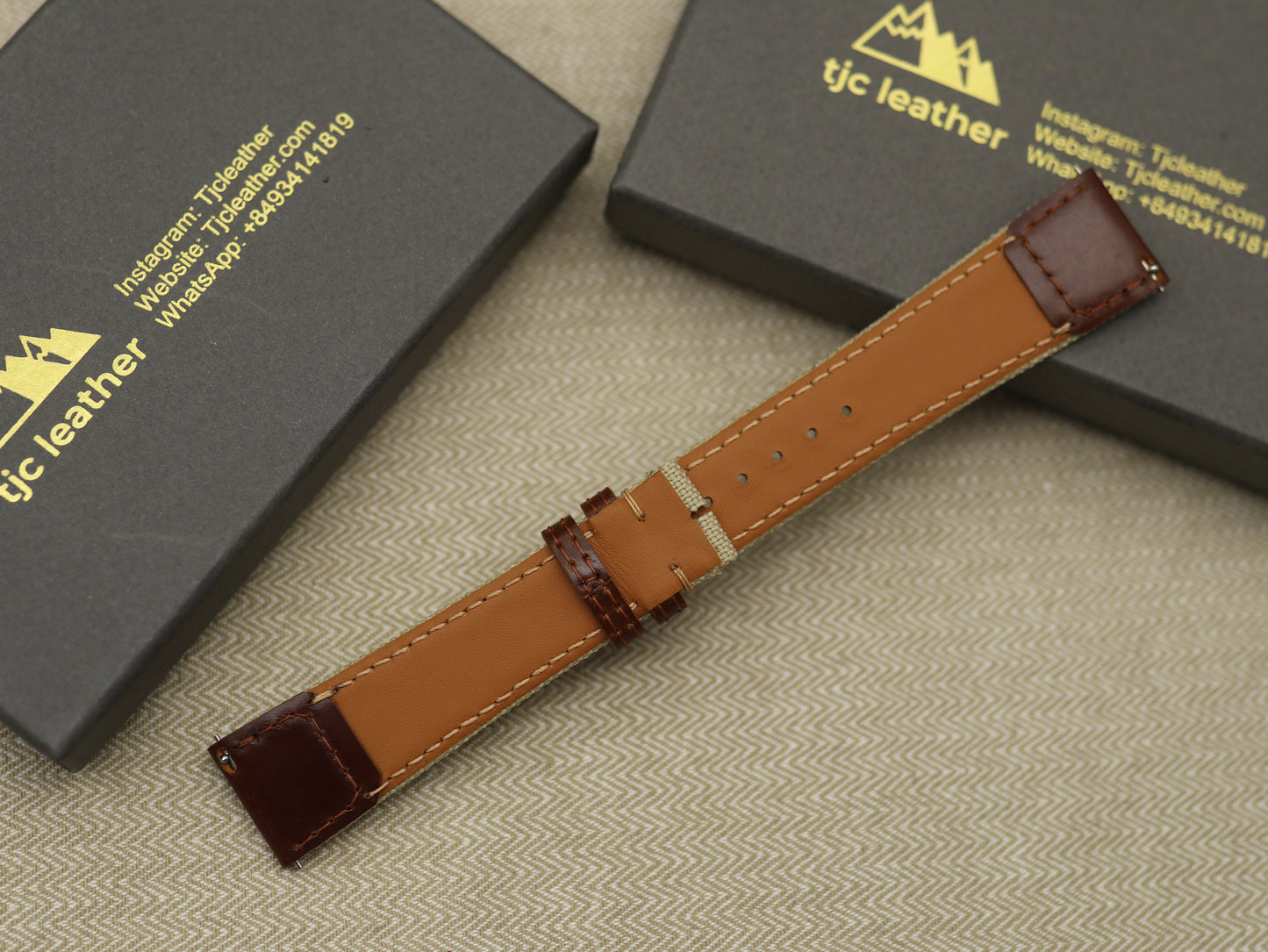 Handmade Canvas Watch Strap for Reverso watch
