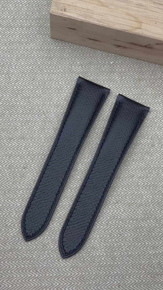 Handmade Genuine Calfskin Watch Strap for Cartier Watch - Double Long Straps - Cartier Strap for Double Fold Deployment Clasp